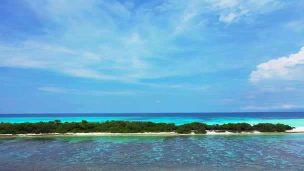 Beira Mar Visto Drone Paraíso Tropical Bora Bora Polinésia Francesa — Vídeo de Stock