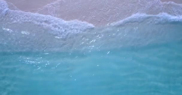Nahaufnahme Von Ruhiger Blauer Meeresküste Urlaub Auf Bali Indonesien — Stockvideo