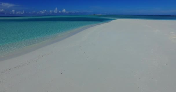 Coastal Area Shallow Water Morning Enjoying Nature Dominican Republic Caribbean — ストック動画