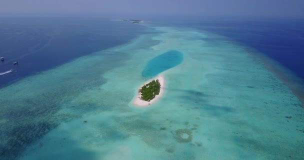 Água Mar Transparente Redor Ilha Cena Férias Verão Nas Filipinas — Vídeo de Stock