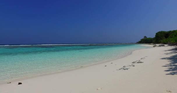 Een Serene Zee Overdag Tropische Vakantie Bahama Caribisch Gebied — Stockvideo