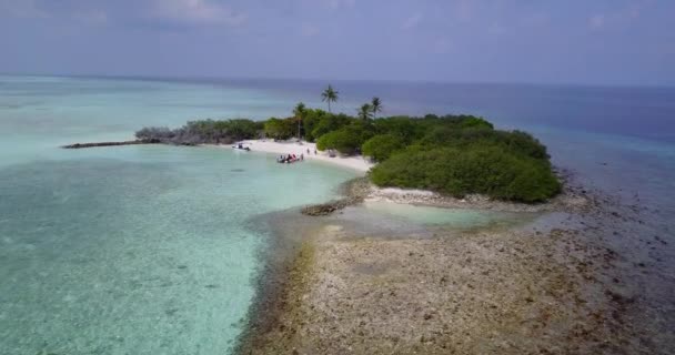 Île Vue Drone Pendant Journée Ensoleillée Détente Estivale Bali Indonésie — Video