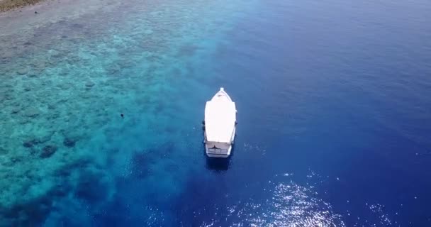 Regarde Yacht Blanc Mer Bleue Vacances Été Jamaïque Caraïbes — Video