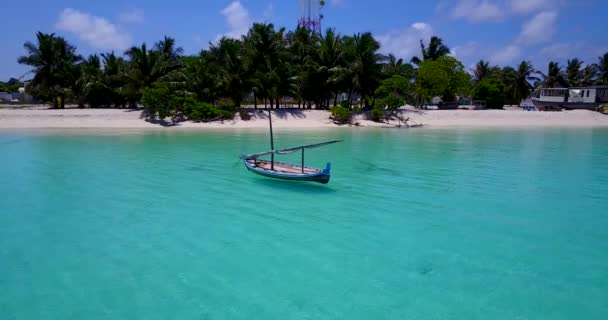 Boote Legten Auf Der Insel Herrliche Natur Malaysias Asiens — Stockvideo