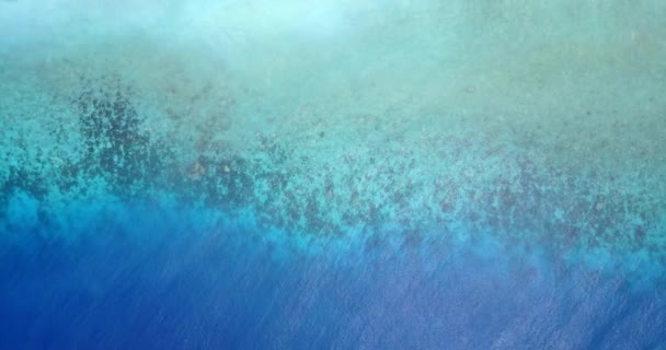 Flaches Wasser Fließt Tiefblauem Meer Naturszene Jamaikas Karibik — Stockvideo