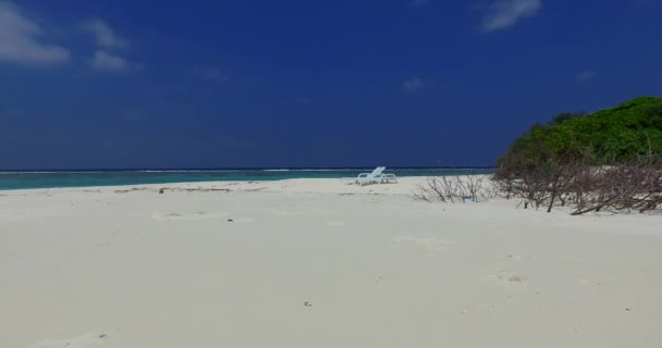 Salotti Sulla Spiaggia Deserta Vuota Paesaggio Della Giamaica Caraibi — Video Stock