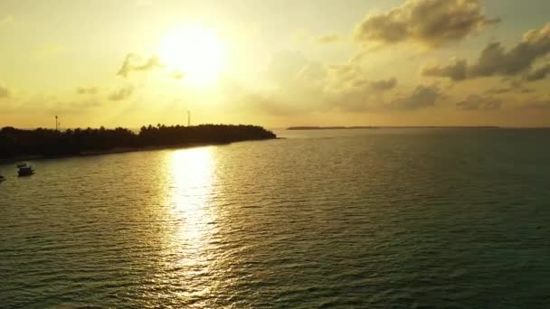 Coucher Soleil Jaune Bord Mer Voyage Été Antigua — Video