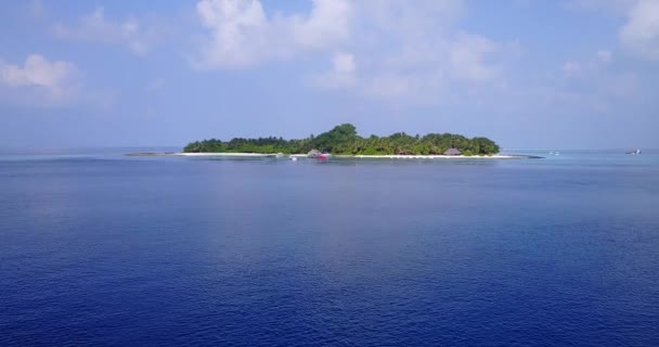 Heldere Zeegezicht Scène Tropische Vakantie Bahama Caribisch Gebied — Stockvideo