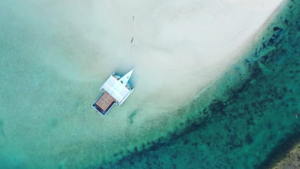 Barco Asiático Mar Azul Escena Vacaciones Verano Tailandia Asia — Vídeos de Stock