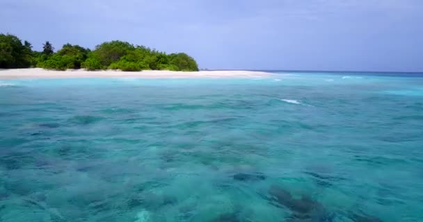 Spokojne Fale Morza Letnia Sceneria Bali Indonezja — Wideo stockowe