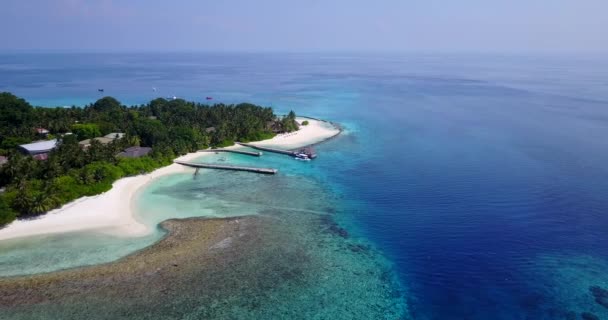 空中海景景观 印度尼西亚巴厘的夏季放松 — 图库视频影像