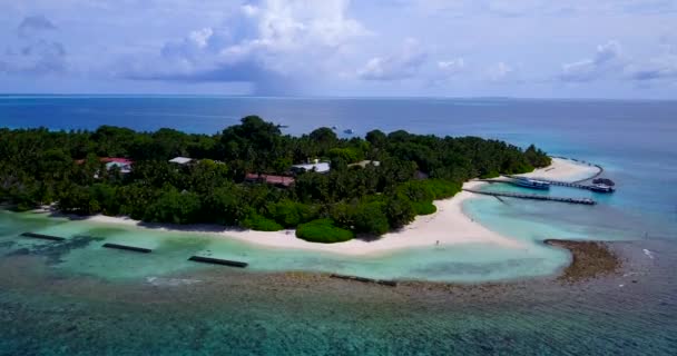 Drone View Summer Resort Island Tropical Journey Fiji Oceania — Stock Video