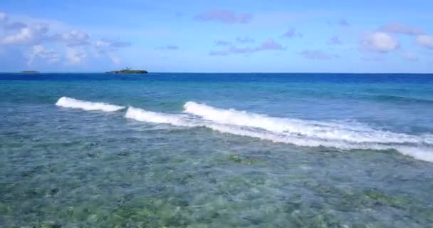 Mit Blick Auf Laufende Schäumende Wellen Reisen Nach Bora Bora — Stockvideo