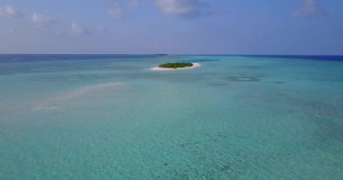 Deniz manzaralı bir yer. Dominik Cumhuriyeti, Karayipler 'de yaz cenneti.