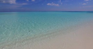 Seashore with shallow water. Journey to Gili Trawangan, Thailand.