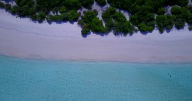Barışçıl deniz manzarası. Barbados, Karayipler 'e egzotik yolculuk.