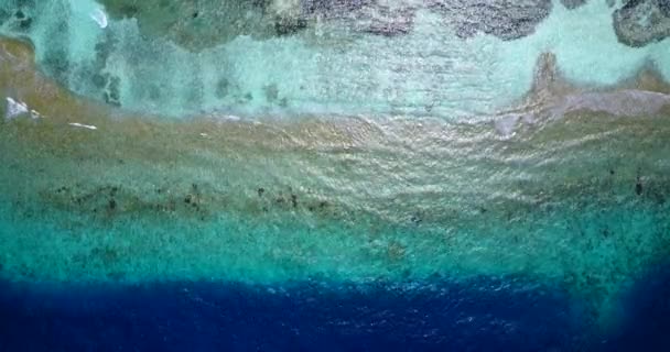 Betrachten Wir Kleine Fließende Wellen Tropische Natur Der Bahamas Karibik — Stockvideo