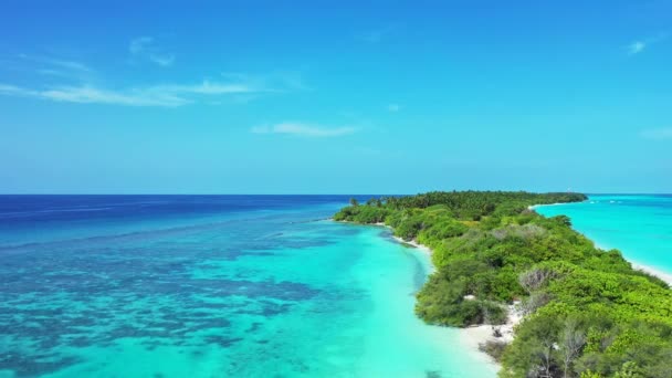 绿岛附近的绿松石海景 夏季澳大利亚之行 — 图库视频影像