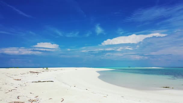 Ранкове Морське Узбережжя Літо Відпочиває Балі Індонезія — стокове відео