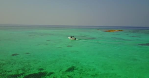 Türkis Und Blaues Meer Sommerliche Meereslandschaft Auf Den Malediven Südasien — Stockvideo