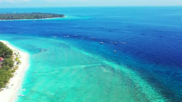 Inspirational Seascape View Enjoying Nature Dominican Republic Caribbean — Stock Video
