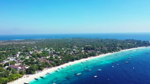 昼間は日当たりの良い海辺エリア ドミニカ共和国 カリブ海の夏の熱帯の風景 — ストック動画