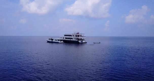 Vitorlás Hajók Nyugodt Tengeren Tájkép Seychelle Szigetek Kelet Afrika — Stock videók