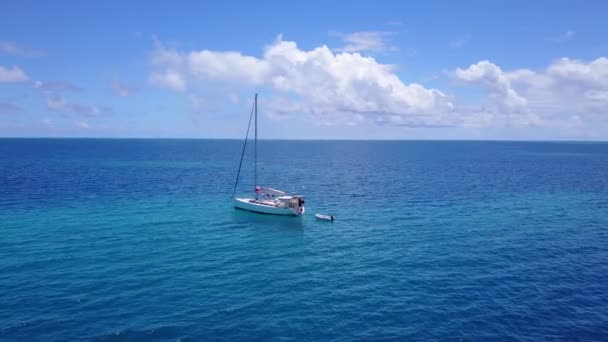 Лодка Синем Море Отдых Острове Самуи Таиланд — стоковое видео