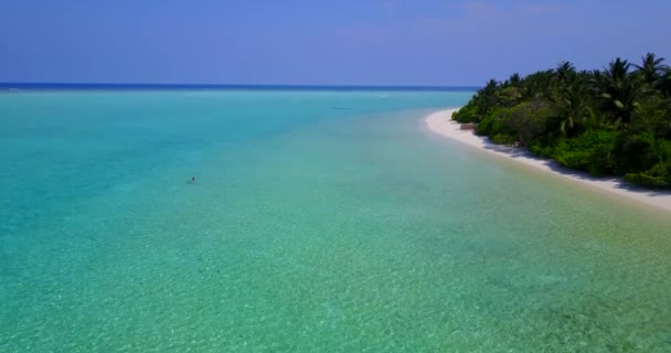 パラダイス海辺の緑の島 アジアの熱帯性 — ストック動画