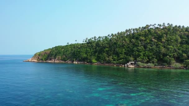 Mar Azul Diurno Paraíso Tropical Bora Bora Polinésia Francesa — Vídeo de Stock