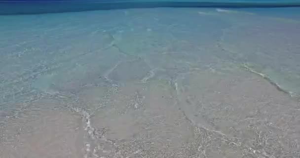 透明な海の水の近くのビュー バハマ カリブ海での熱帯の休暇 — ストック動画