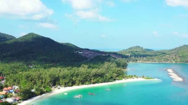 Blick Auf Meer Und Berge Sommerliche Landschaft Auf Bali Indonesien — Stockvideo