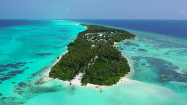 Malowniczy Widok Ocean Atlantycki Wyspie Dominikany — Wideo stockowe