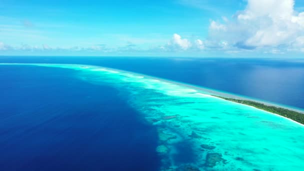 Türkis Und Blauer Meerblick Landschaft Der Seychellen Ostafrika — Stockvideo