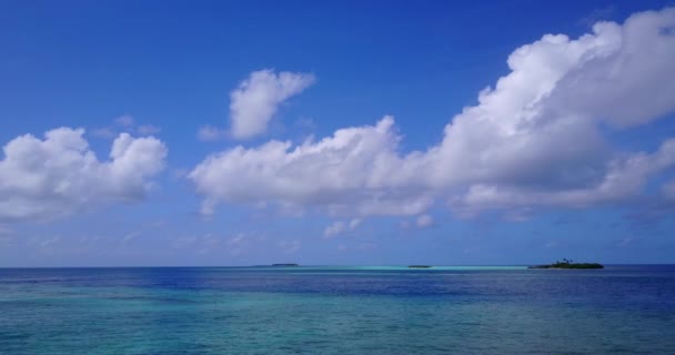 Kalme Zeegezicht Bewolkte Lucht Tropisch Paradijs Van Bali Indonesië — Stockvideo