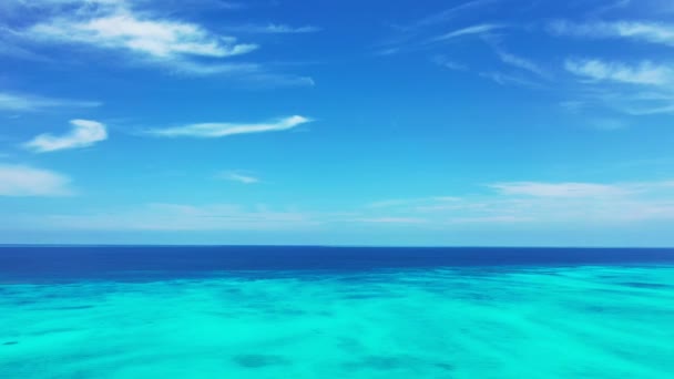 Eau Mer Transparente Bleu Clair Ondulé Voyager Malaisie — Video