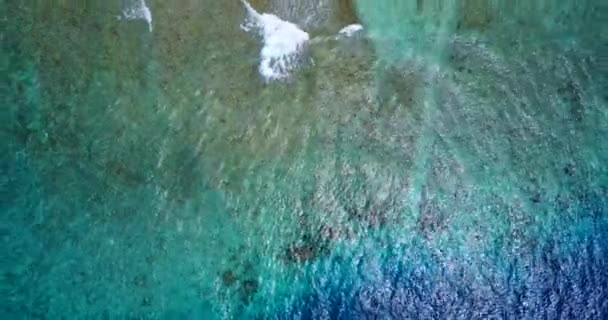 Vue Dessus Des Longues Vagues Détente Estivale Aux Maldives Asie — Video