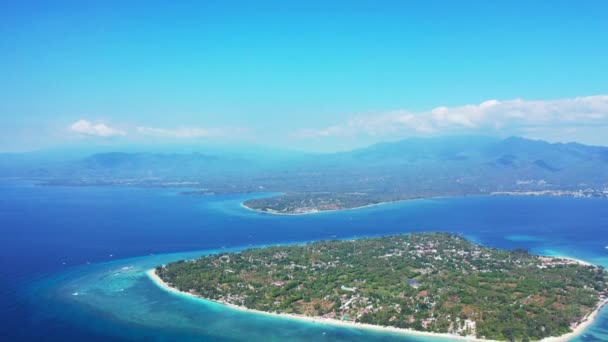 Île Tropicale Vue Haut Vacances Tropicales Aux Bahamas Caraïbes — Video