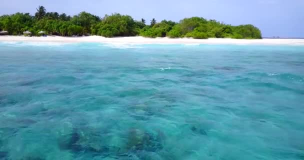 Klidná Modrá Voda Poblíž Ostrova Cestování Havaj Usa — Stock video