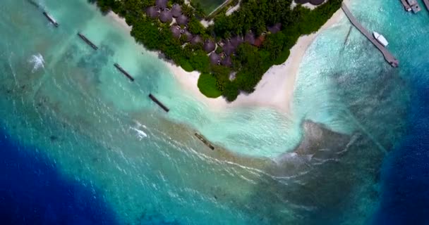 Seascape Pozorovaný Dronu Tropická Scéna Bali Indonésie — Stock video