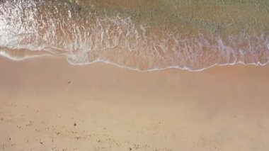 Tropik ada ve okyanus görüntüleri, hava manzarası 