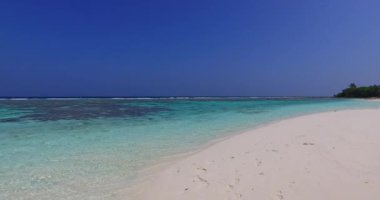 Sabah deniz kenarında. Dominik Cumhuriyeti, Karayipler 'de yaz cenneti.