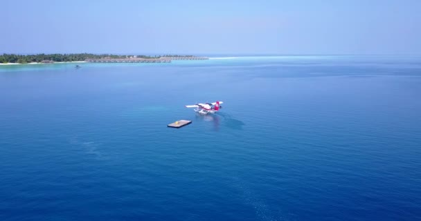 바다에 비행기 카리브해의 도미니카 공화국의 — 비디오