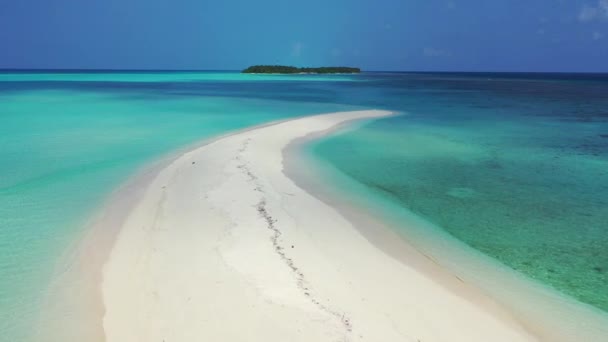 Widok Niesamowitą Egzotyczną Wyspę Malediwy Ocean Indyjski Azja — Wideo stockowe