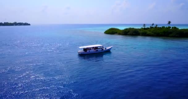 Vista Mar Desde Dron Increíble Naturaleza República Dominicana Caribe — Vídeos de Stock