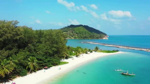 Luftaufnahme Der Tropischen Insel Bei Sonnigem Wetter Urlaub Thailand Sommer — Stockvideo
