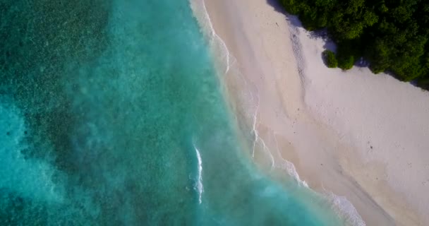 Schmetternde Wellen Der Küste Der Insel Sommerentspannung Auf Bali Indonesien — Stockvideo