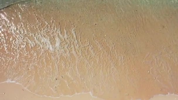 Blick Von Oben Auf Die Küste Mit Transparentem Wasser Exotischer — Stockvideo