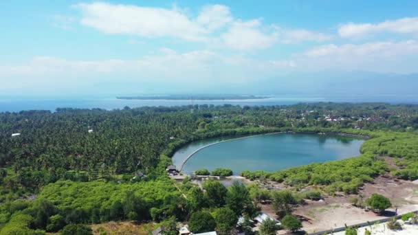 Vue Observation Île Depuis Drone Voyage Bali Indonésie — Video