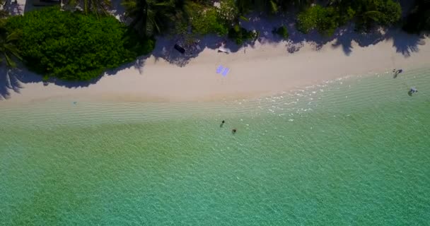 Top Uitzicht Zeekust Ochtend Reis Naar Bora Bora Frans Polynesië — Stockvideo